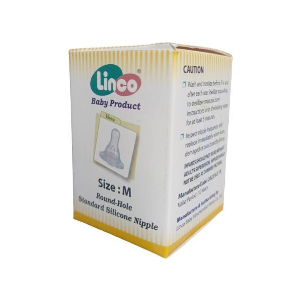 Linco Standard Silicone Nipple M Size Round Hole L-22217