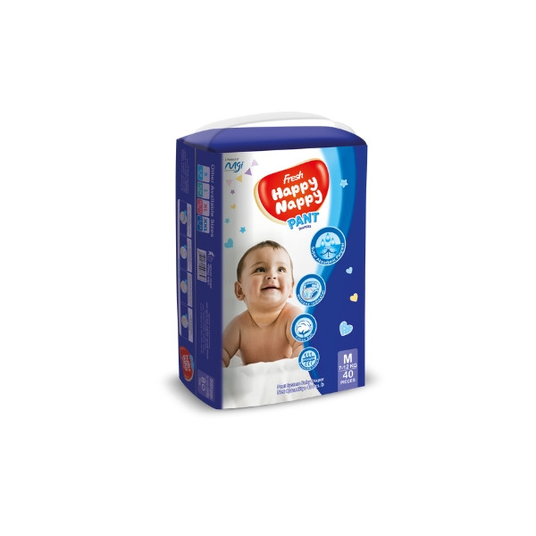 Fresh Happy Nappy Pant Diaper(7-12 kg) M 40 pcs