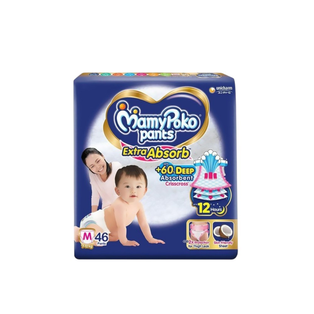MamyPoko Pants Diaper M (7-12 kg) 46 pcs