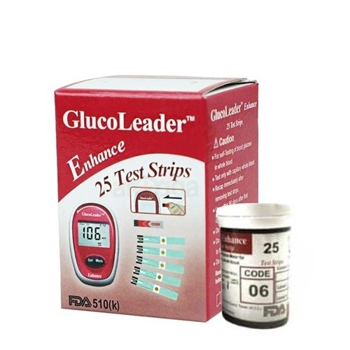 GlucoLeader Enhance Red Test Strip (25 Test Strips)