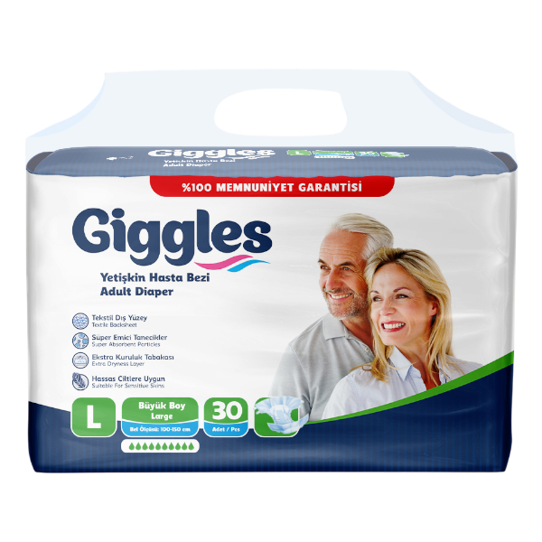 Giggles Adult Diaper Belt (100–150 cm) L – 30 Pcs