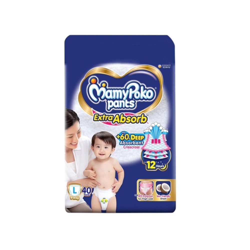 MamyPoko Pants Diaper L (9-14 kg) 40 pcs